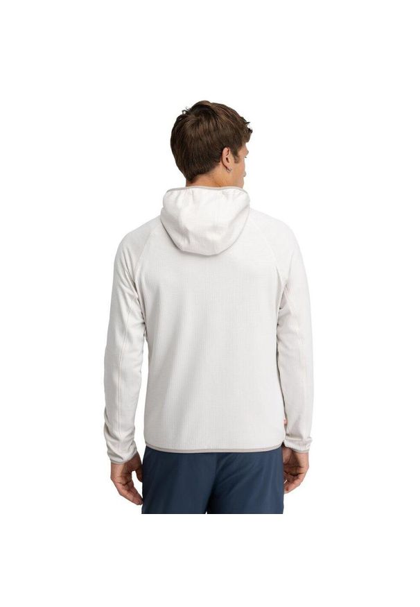 SIROKO - Męska lekka trekkingowa kurtka polarowa z kapturem Siroko Stride Stone. Typ kołnierza: kaptur. Kolor: beżowy. Materiał: polar. Sport: turystyka piesza