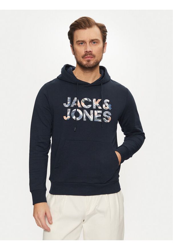 Jack & Jones - Jack&Jones Bluza Bryan 12268128 Granatowy Relaxed Fit. Kolor: niebieski. Materiał: bawełna