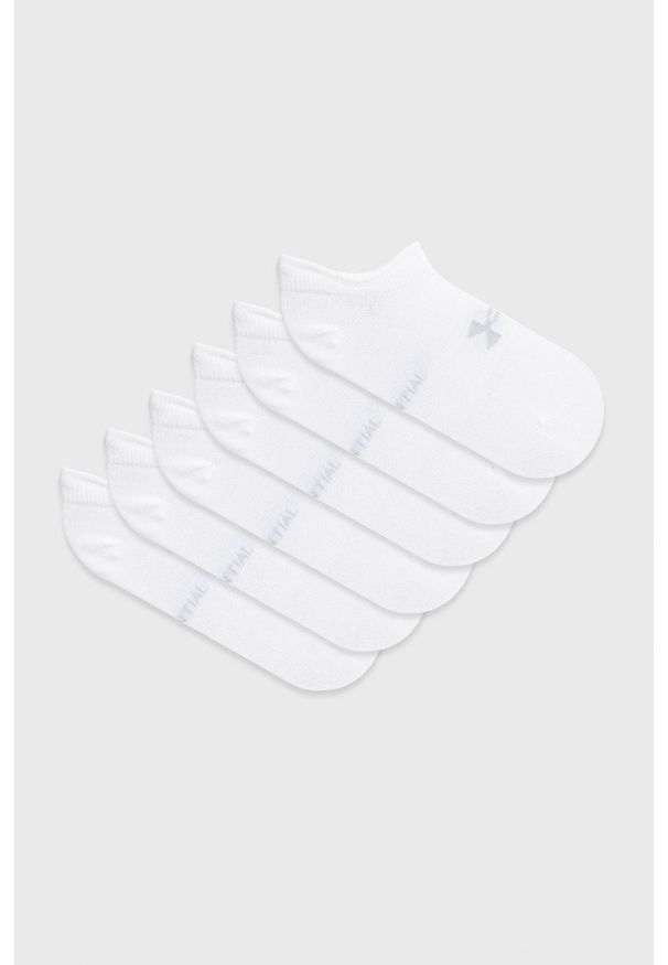 Under Armour skarpetki (6-pack) damskie kolor biały. Kolor: biały