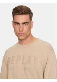 Replay Bluza M6975 .000.21842 Beżowy Regular Fit. Kolor: beżowy. Materiał: bawełna