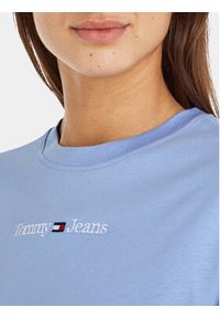 Tommy Jeans T-Shirt DW0DW15049 Niebieski Regular Fit. Kolor: niebieski. Materiał: bawełna