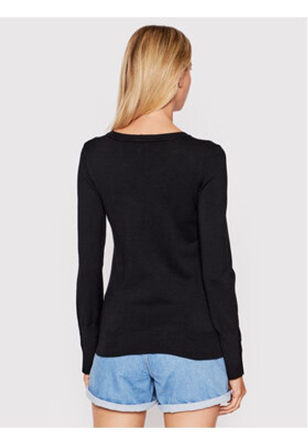 Guess Sweter W2YR31 Z2V62 Czarny Regular Fit. Kolor: czarny. Materiał: wiskoza