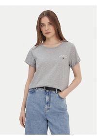 TOMMY HILFIGER - Tommy Hilfiger T-Shirt UW0UW04525 Szary Regular Fit. Kolor: szary. Materiał: bawełna #1