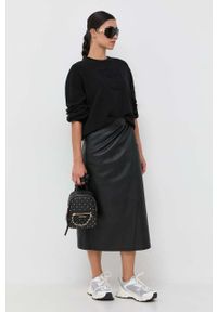 MICHAEL Michael Kors plecak skórzany damski kolor czarny mały z aplikacją. Kolor: czarny. Materiał: skóra. Wzór: aplikacja #2