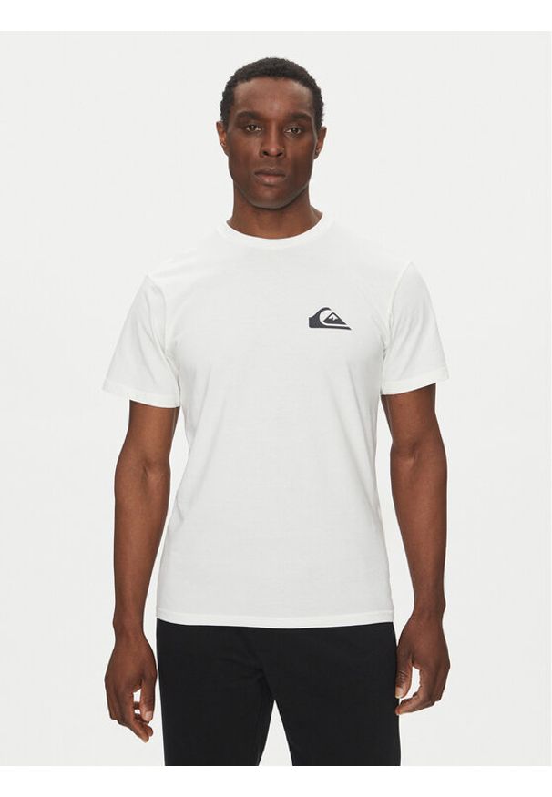Quiksilver T-Shirt EQYZT08042 Biały Regular Fit. Kolor: biały. Materiał: bawełna
