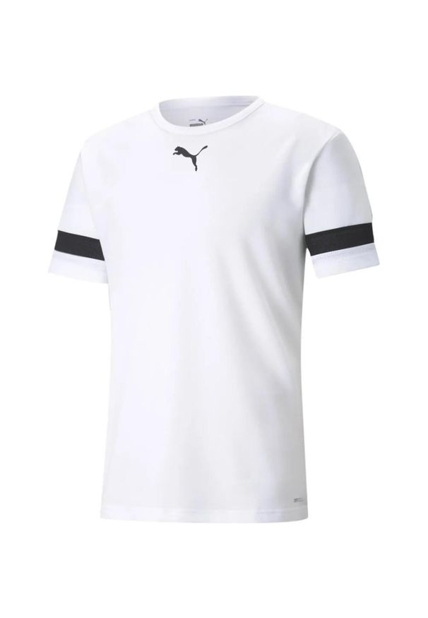 Puma - Koszulka piłkarska męska PUMA teamRISE Jersey. Kolor: biały, wielokolorowy, czarny. Materiał: poliester. Sport: piłka nożna