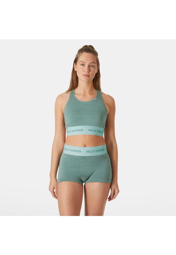 Biurowa merino damska Helly Hansen Lifa. Kolor: wielokolorowy, niebieski, zielony. Materiał: wełna. Sport: turystyka piesza