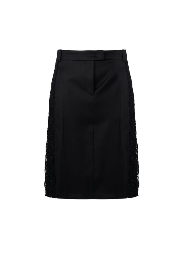 Pinko Spódnica "Glorietta" | 1G18G7 V09X I Glorietta | Kobieta | Czarny. Okazja: na co dzień. Kolor: czarny. Materiał: elastan, akryl, wełna, poliester, wiskoza. Wzór: aplikacja, koronka. Styl: casual