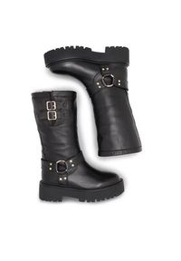 Badura Botki INES-9187 Czarny. Kolor: czarny. Materiał: skóra #4