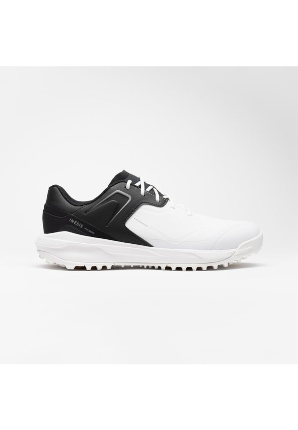 INESIS - Buty do golfa męskie Inesis MW500 wodoodporne. Kolor: pomarańczowy, wielokolorowy, szary, brązowy, biały. Materiał: materiał, kauczuk. Sport: golf