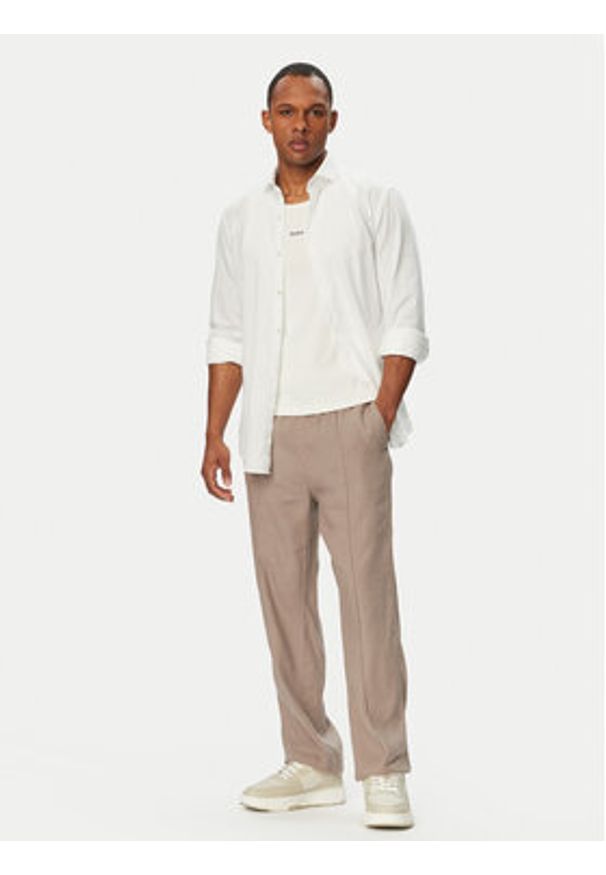 Hugo - HUGO Koszula Kason 50539775 Biały Slim Fit. Kolor: biały. Materiał: bawełna