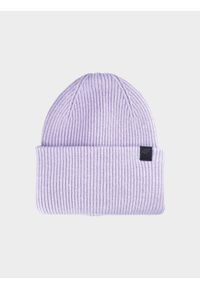 4f - Czapka beanie uniseks - fioletowa. Kolor: fioletowy. Materiał: syntetyk, materiał. Sezon: zima. Styl: sportowy, klasyczny