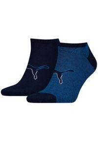 ZEAGLE - Skarpetki Puma Big Cat Niebieskie 43-46 - Sportowe i Oddychające. Kolor: niebieski. Materiał: elastan, poliamid, bawełna