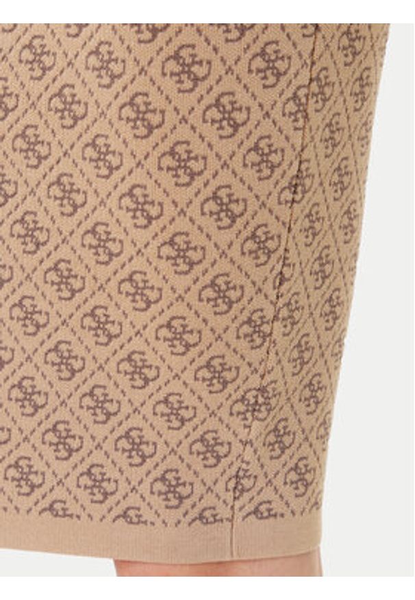 Guess Spódnica ołówkowa W4BD53 Z37K0 Beżowy Regular Fit. Kolor: beżowy. Materiał: syntetyk