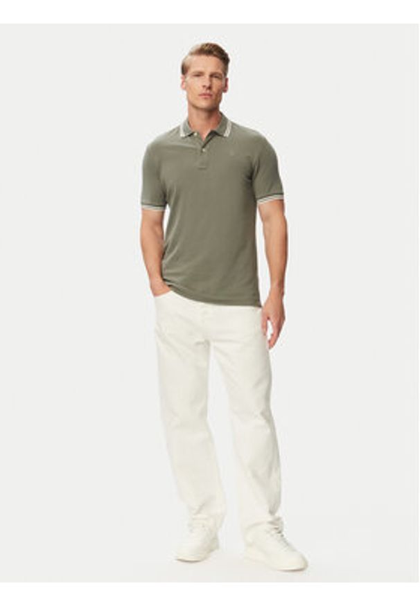 G-Star RAW - G-Star Raw Polo Dunda D17127-5864 Zielony Slim Fit. Typ kołnierza: polo. Kolor: zielony. Materiał: bawełna