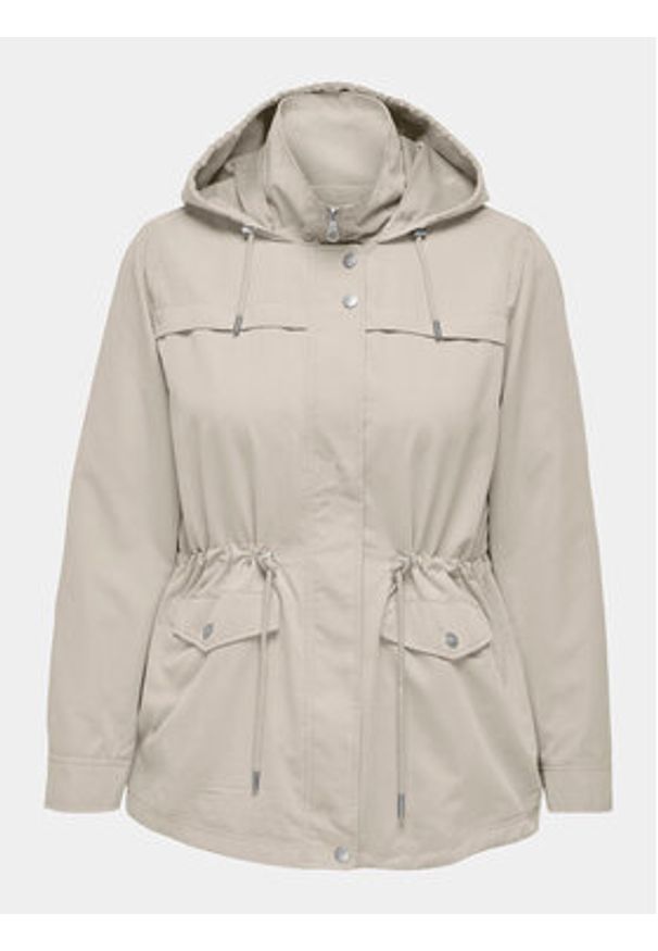 ONLY Carmakoma Parka New Starline 15278695 Beżowy Regular Fit. Kolor: beżowy. Materiał: syntetyk