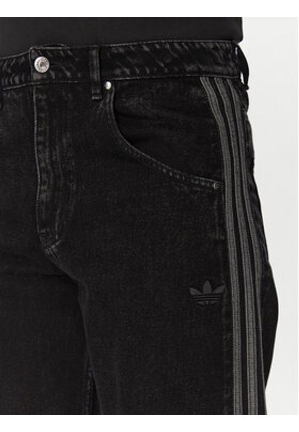 Adidas - adidas Jeansy adicolor Denim Firebird JC6718 Czarny Straight Fit. Kolor: czarny