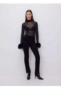 Reserved - Body z metaliczną nicią - czarny. Kolor: czarny #1