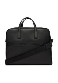 BOSS Torba na laptopa 50548188 Czarny. Kolor: czarny. Materiał: skóra