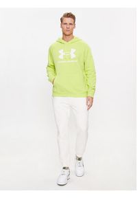 Under Armour Bluza Ua Rival Fleece Logo Hd 1379758 Żółty Loose Fit. Kolor: żółty. Materiał: bawełna