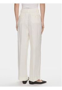 Weekend Max Mara Spodnie materiałowe Malizia 2415131022 Biały Relaxed Fit. Kolor: biały. Materiał: len #2