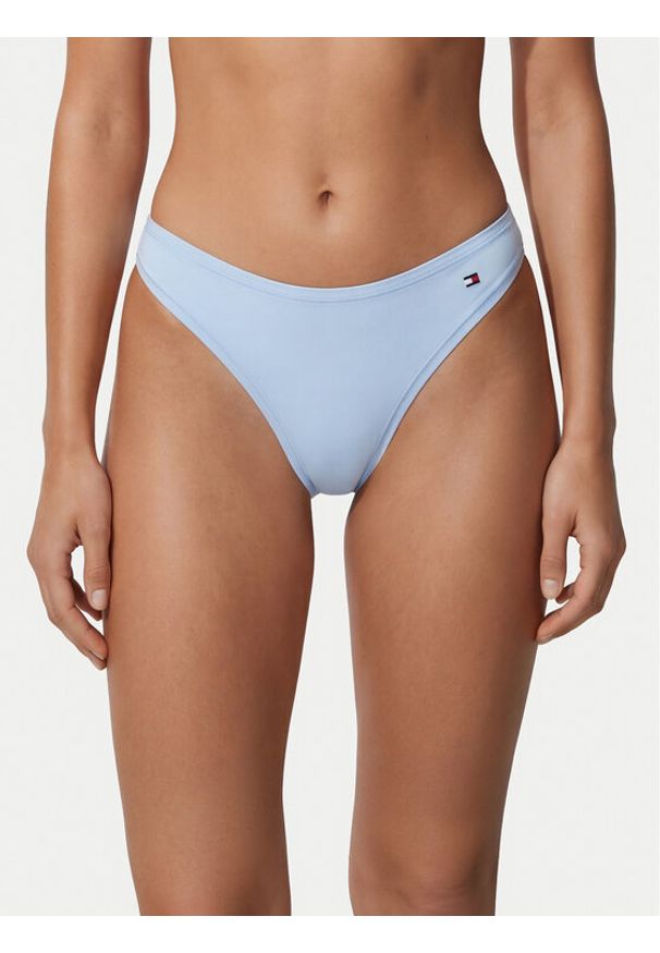 TOMMY HILFIGER - Tommy Hilfiger Stringi UW0UW06046 Niebieski jasny. Kolor: niebieski. Materiał: syntetyk