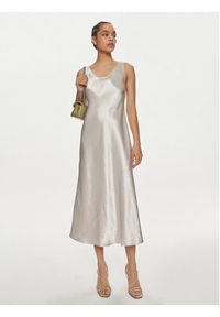 Max Mara Leisure Sukienka koktajlowa Talete 2416221078 Srebrny Regular Fit. Kolor: srebrny. Materiał: wiskoza. Styl: wizytowy #3
