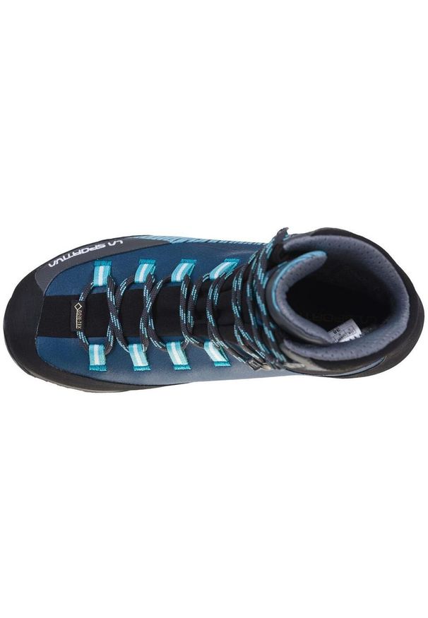 LA SPORTIVA - Buty treningowe damskie La Sportiva Trangok Gtx. Wysokość cholewki: za kostkę. Kolor: niebieski. Materiał: skóra. Szerokość cholewki: normalna. Styl: sportowy