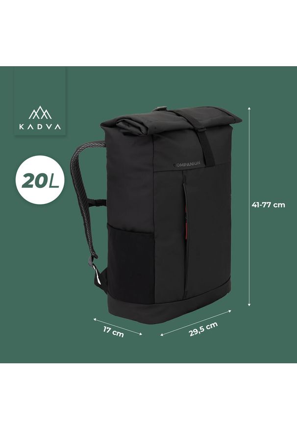 Plecak miejski KADVA Companion 20 l. Kolor: czarny