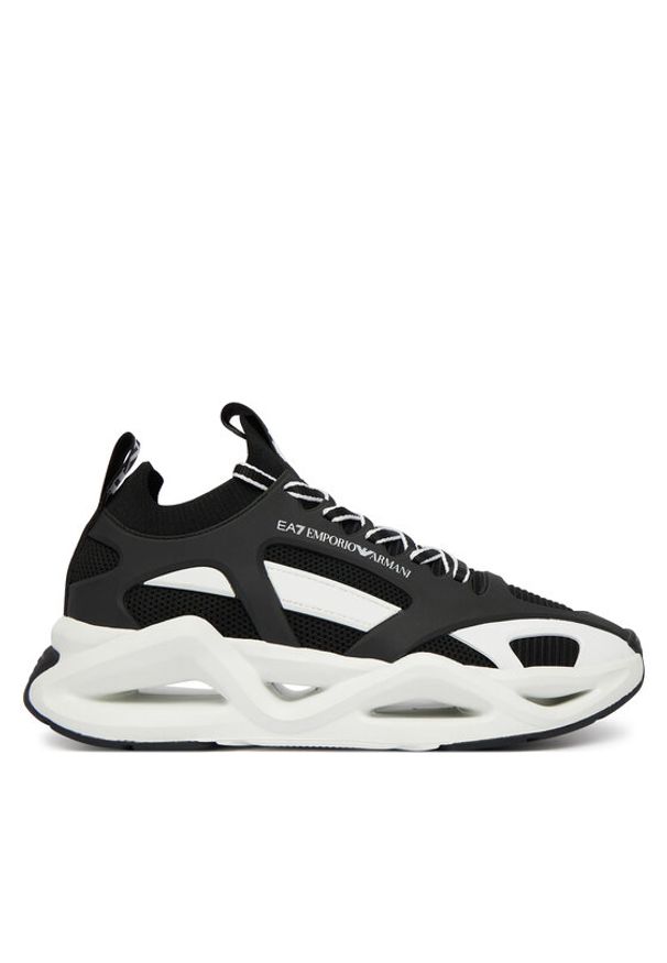 EA7 Emporio Armani Sneakersy 7X000383 AF19525 MC008 Czarny. Kolor: czarny. Materiał: skóra