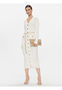 MICHAEL Michael Kors Sukienka dzianinowa MF381UB33D Écru Slim Fit. Materiał: wiskoza, dzianina #2