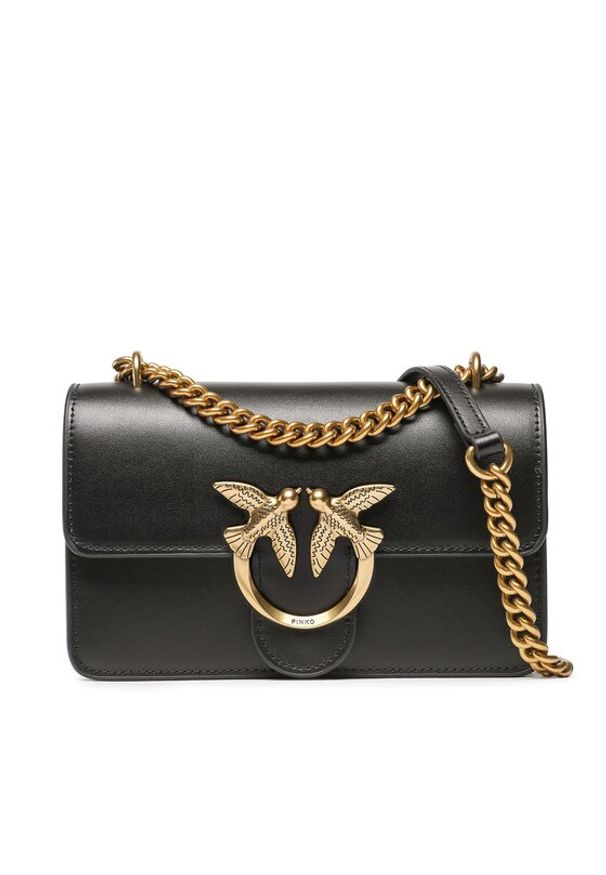 Pinko Torebka Love One Mini Dc PE 23 PLTT 100074 A0F1 Czarny. Kolor: czarny. Materiał: skórzane