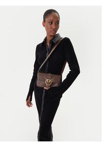 Pinko - PINKO Torebka Love One Mini Slouchy Fl Al 25-26 104340 A0QO Brązowy. Kolor: brązowy. Materiał: skórzane
