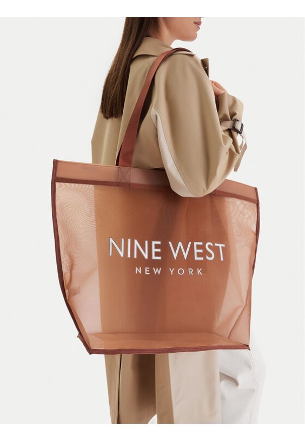 Nine West Torebka CEO-Eloura-LA374-4074 Brązowy. Kolor: brązowy