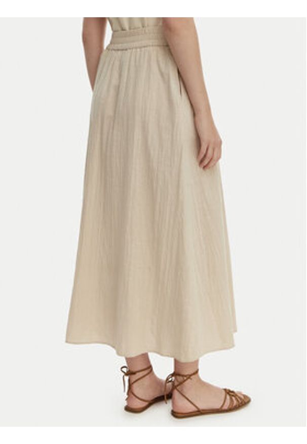 only - ONLY Spódnica maxi Tizana 15372613 Beżowy Regular Fit. Kolor: beżowy. Materiał: bawełna