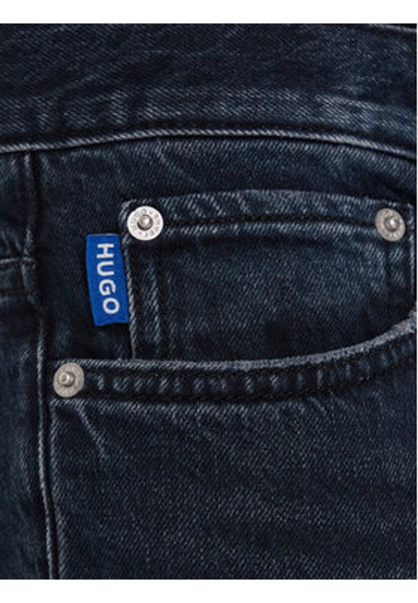 Hugo - HUGO Jeansy Ash 50541568 Granatowy Slim Fit. Kolor: niebieski