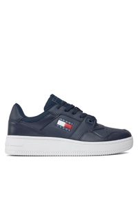 Tommy Jeans Sneakersy Tjm Retro Basket Ess EM0EM01395 Granatowy. Kolor: niebieski. Materiał: skóra