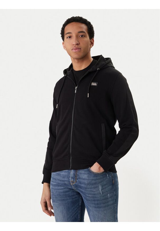 Karl Lagerfeld - KARL LAGERFELD Bluza 705005 562900 Czarny Regular Fit. Typ kołnierza: dekolt w karo. Kolor: czarny. Materiał: bawełna