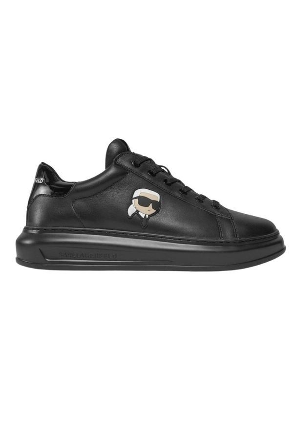 Karl Lagerfeld - KARL LAGERFELD Czarne sneakersy Kapri Mens Nft Lo Lace. Kolor: czarny