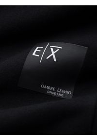 Ombre Clothing - Męskie spodnie dresowe z logotypem – czarne V1 OM-PASK-0167 - XXL. Kolor: czarny. Materiał: dresówka. Wzór: jednolity, nadruk. Styl: elegancki #3