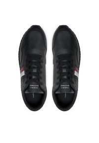 TOMMY HILFIGER - Tommy Hilfiger Sneakersy Runner Evo Lth Mix Ess FM0FM05121 Czarny. Kolor: czarny. Materiał: materiał