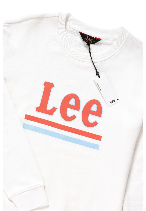 Lee - LEE BLUZA LEE BLUZA STRIPE SWS ECRU L82OSPNQ 112122133. Wzór: nadruk
