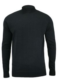 Półgolf Granatowy Bawełniany - Brave Soul - Prosty Krój, Klasyczny, Męski. Kolor: niebieski. Materiał: bawełna. Sezon: zima, jesień. Styl: klasyczny #4