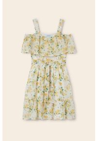 Mayoral sukienka dziecięca kolor biały mini rozkloszowana. Kolor: biały. Typ sukienki: rozkloszowane. Długość: mini #6