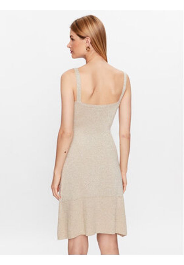 Guess Sukienka dzianinowa Marion W3GK35 Z36K0 Beżowy Slim Fit. Kolor: beżowy. Materiał: wiskoza