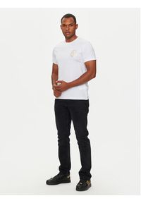 Versace Jeans Couture T-Shirt 77GAHT00 Biały Slim Fit. Kolor: biały. Materiał: bawełna