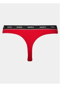 Hugo Stringi Thong Stripe 50510622 Czerwony. Kolor: czerwony. Materiał: bawełna #4