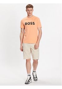 BOSS - Boss T-Shirt 50481923 Pomarańczowy Regular Fit. Kolor: pomarańczowy. Materiał: bawełna #5