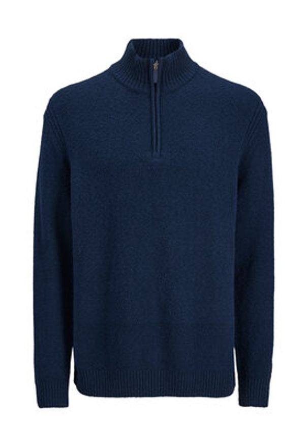 Jack & Jones Sweter Point 12287316 Niebieski Relaxed Fit. Kolor: niebieski. Materiał: bawełna