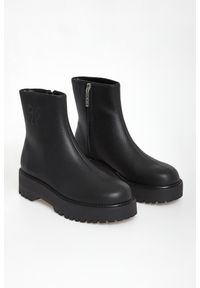 Botki damskie skórzane DKNY. Materiał: skóra #1
